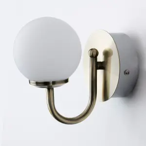 Antique Brass 6W LED Bathroom Wall Light