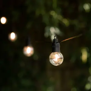 Auraglow Warm White LED Bulb Festoon String Light Set