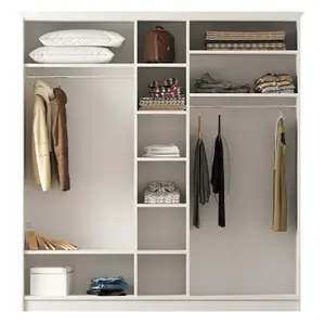 VIENNA  5 Door Wardrobe, White Colour