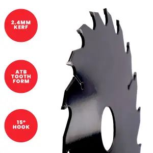 Titman Edge TCT Medium Finish Circular Saw Blade 165mm x 30mm x 18 Tooth - TB1651830