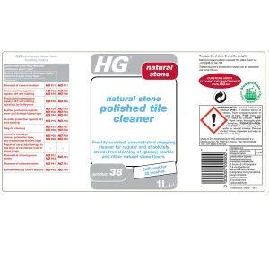 HG Natural Stone Cleaner Streak Free 1 Litre (Product 38) x 6