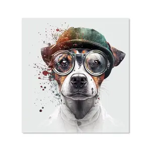 Jack Russell Terrier Dog Splashart Premium Glass Kitchen Splashback W900mm x H650mm