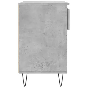 Berkfield Shoe Cabinet Concrete Grey 70x36x60 cm Engineered Wood