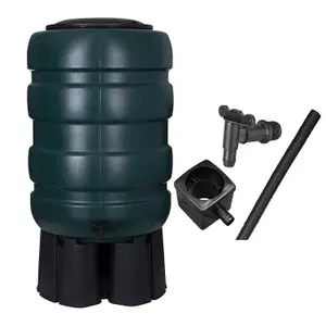 230 Litres Green Outdoor Water Butt Complete With Stand & Kit