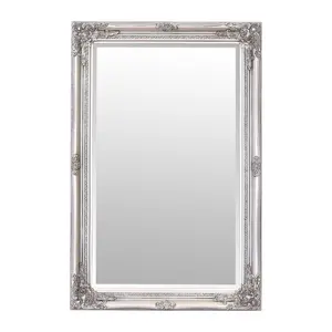 Andrews Flat Wall Mirror Antique Silver / 60cm x 90cm W