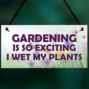 Funny Garden Sign Hanging Plaque Summerhouse Shed Home Decor