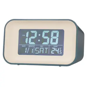 Digital Quartz Movement / Crystal Alarm Tabletop Clock Storm Blue