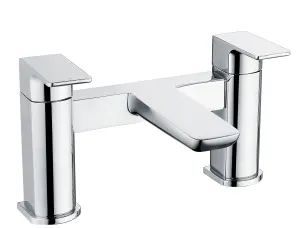 Nes Home Astra Modern Round Bridge Deck Mounted Bath Filler Tap