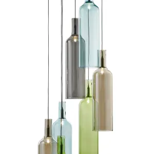 Lighting Collection Pensacola Chrome 7Lt Multi-Drop Pendant