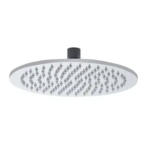 Nes Home Round 300 mm Overhead Rainfall Shower Head LED 3 Colour Changing Chrome Finish