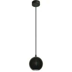 Luminosa Midway Dome Pendant Ceiling Light Black 12cm