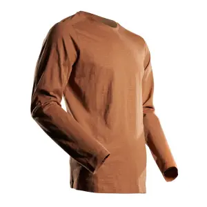 Mascot Customized Modern Fit Long-Sleeved T-shirt (Nut Brown)  (XX Large)