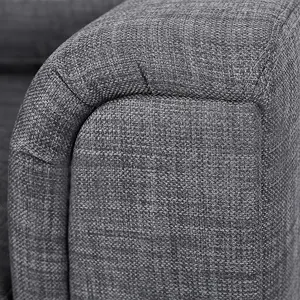 Left-Hand Corner Sofa OSLO Dark Grey Fabric Left Hand