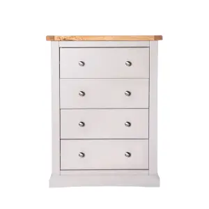 Loreo 4 Drawer Chest of Drawers Chrome Knob