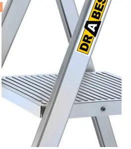 ALUMINUM 4-STEP HOUSEHOLD LADDER WITH TOOL SHELF 125 KG