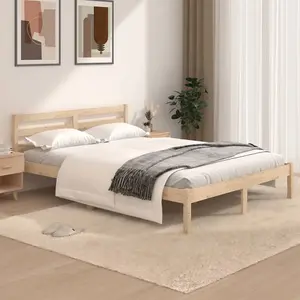 vidaXL Bed Frame Solid Wood Pine 120x190 cm Small Double