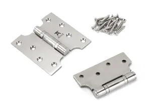 From The Anvil Satin SS 4 Inch x 2 Inch x 4 Inch  Parliament Hinge (pair)