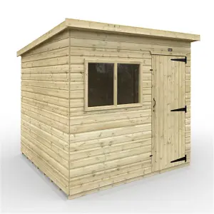 10ft x 8ft (2950mm x 2350mm) Horsforth Elite Pressure Treated Shiplap Pent Shed with 2 Windows