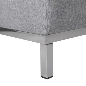 Left-Hand Corner Sofa OSLO Light Grey Fabric Left Hand