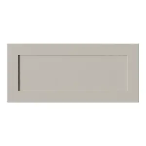 Tydeman Matt pebble Shaker Bridging door & pan drawer front, 356mm x 20mm x 797mm