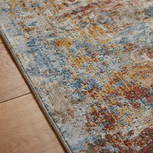 Modern Easy to Clean Multi Abstract Living Room Dining Room Bedroom Rug-240cm X 340cm