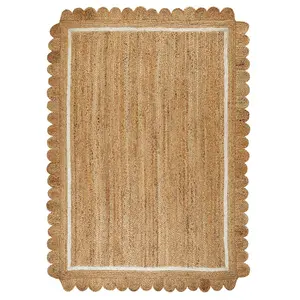 Handmade Modern Natural Easy to Clean Bordered Rug for Living Room Dining Room & Bedroom-120cm X 170cm