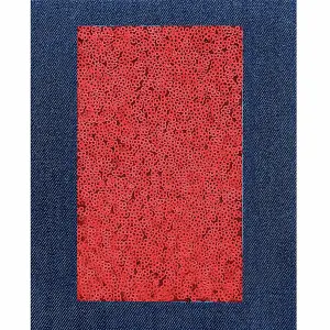 Denim Patches: with Sequins: Iron-on: 20 x 15cm: Blue & Red