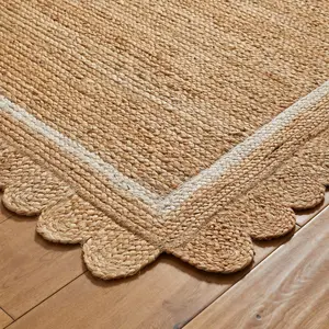 Handmade Modern Natural Easy to Clean Bordered Rug for Living Room Dining Room & Bedroom-120cm X 170cm