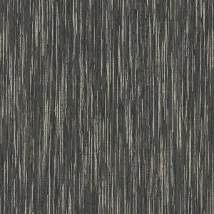 GoodHome Plains Black Metallic effect Textured Wallpaper