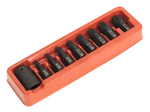 Sealey Impact Spline Bit & Holder Set 9pc 1/2"Sq Drive AK5611