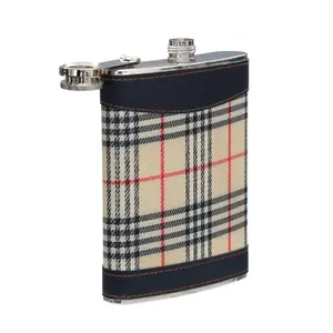 Maison by Premier Cream Tartan Hip Flask