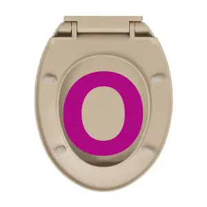 vidaXL Soft-Close Toilet Seat Quick Release Beige Oval