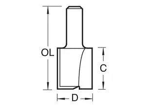 Trend 4/6 x 1/4 TCT Two Flute Cutter 20.0 x 25mm