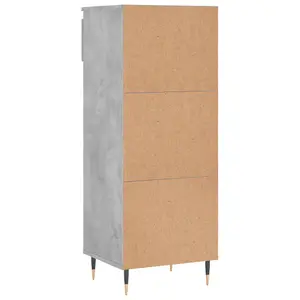 Berkfield Shoe Cabinet Concrete Grey 40x36x105 cm Engineered Wood