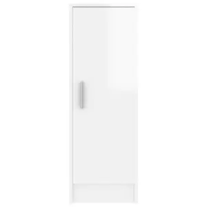 Berkfield Shoe Cabinet High Gloss White 32x35x92 cm Engineered Wood