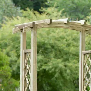 Zest Starlight Wooden Garden Arch Pergola Plant Support Trellis FSC