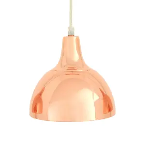 Interiors by Premier Jasper 3 Pendant Light with Copper Finish