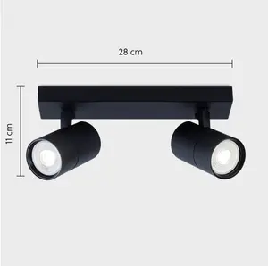 Harper Living 2 Light Ceiling Spot light, Black