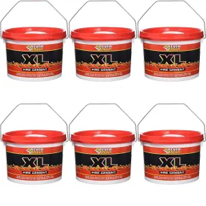 Everbuild XL Fire Cement, Buff, 2 kg (Pack of 6)