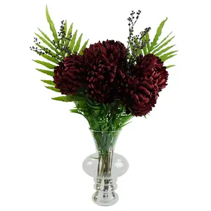 Silk Reflex Arrangement (Set of 6) Red