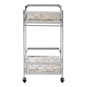 Drummond Metal Bar Cart Silver