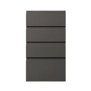 GoodHome Garcinia Gloss anthracite Drawer front, Pack of 1 (H)715mm (W)397mm (T)19mm