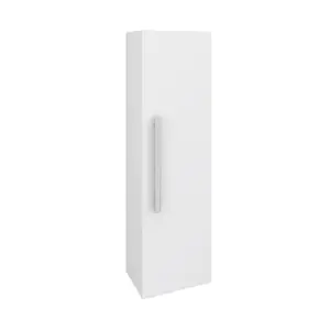 Rinse Bathrooms Designer 1200mm Wall Mounted Tall Unit Bathroom Storage Unit Tall Bathroom Storage Cabinet White