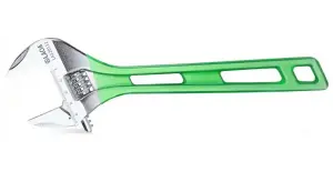 LAOA wide opening jaws adjustable wrench 200mm long, soft grip handle