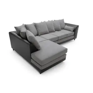 Dylan Large Corner Sofa Left Facing in Cool Grey