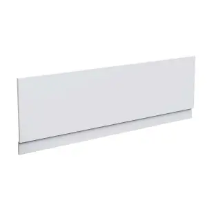 Nes Home 1700 mm White Front Side Bath Panel Durable PVC + Plinth