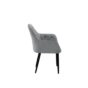 Yazmin Upholstered Dining Chair (Set of 2) Grey