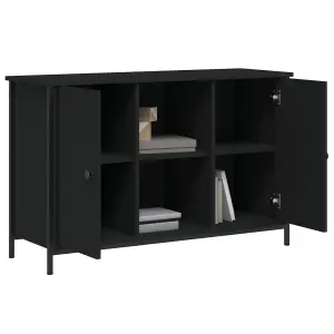 Berkfield TV Cabinet Black 100x35x65 cm Engineered Wood