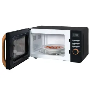 Russell Hobbs Scandi Microwave 17 Litre 700W Matt Black Wood Effect Digital RHMD714B-N