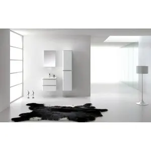 Bridge 600mm Single Bathroom Vanity with Semi-Recessed Basin Gloss White